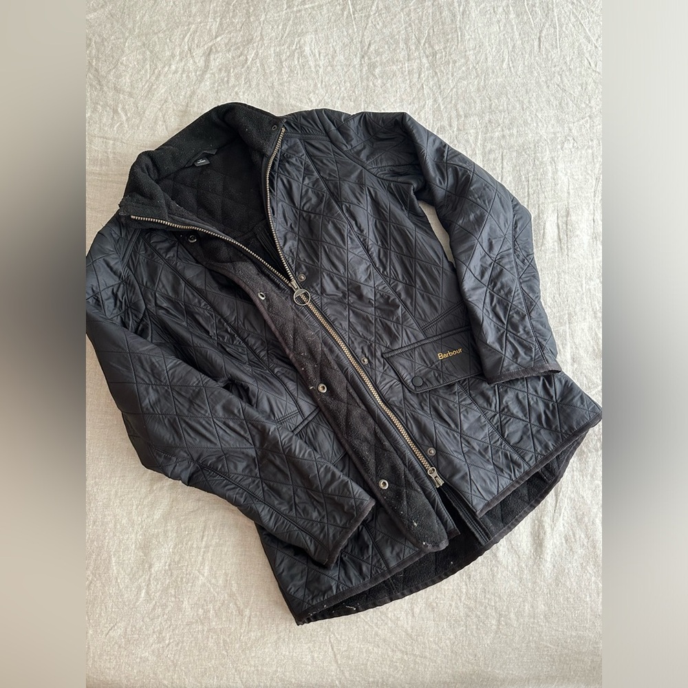 Barbour Black Cavalry Polarquilt Quilted Jacket